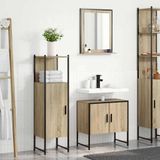 Maison Exclusive - Ensemble de mobilier de salle de bain avec étagère 3 pièces Marron