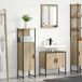 Maison Exclusive - Ensemble de mobilier de salle de bain avec étagère 3 pièces Marron