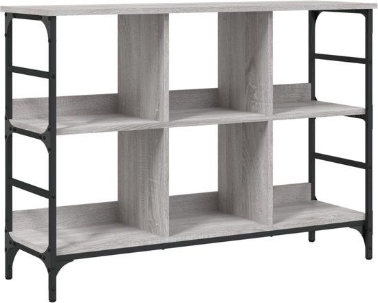 vidaXL Dressoir 102x32x73,5 cm bewerkt hout grijs sonoma eikenkleurig
