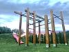 Trekstang, horizontaal, 40 - 180 cm, Klimrek, Stang - Blauw of Groen (130 cm, Blauw)