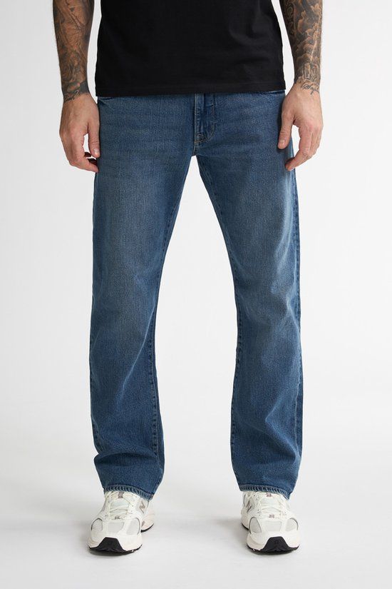 Petrol Industries Heren Loose Fit Jeans Lewis - Comfort Stretch Denim Broeken - Organisch Katoen - Casual Spijkerbroek - Blauw - Maat W30L32