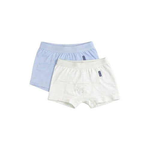 Claesen's Jongens Boxershort 2-Pack Tiny Essentials Licht Blauw Printopdruk Katoenmix 92/98