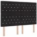 vidaXL LED Hoofdbord met LED-stripverlichting Zwart 144 cm Fluweel