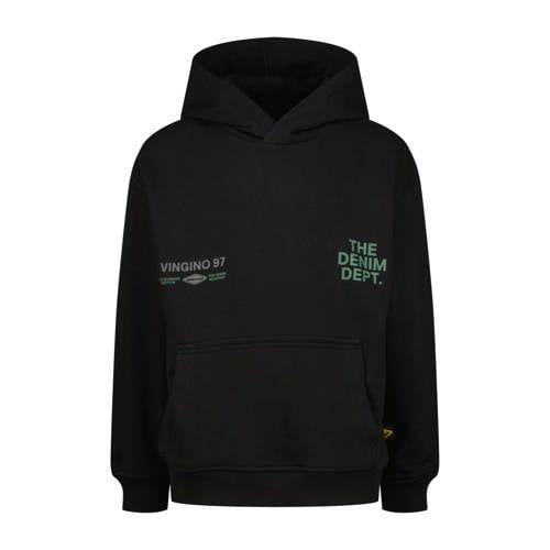 Vingino hoodie met backprint zwart