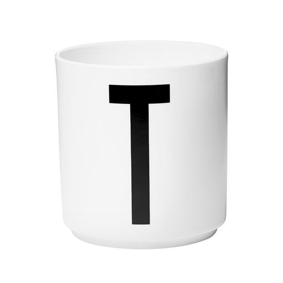 Design Letters AJ Porseleinen Mok - T - Wit
