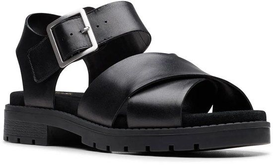 Clarks Orinoco Cross Sandalen Zwart Leer EU 37 Vrouw