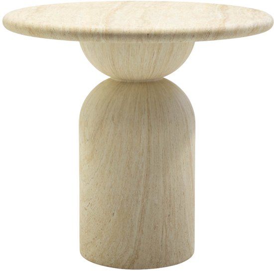 DÉJA Living Eettafel Djurö - Rond Travertin Eco Composiet - 80cm