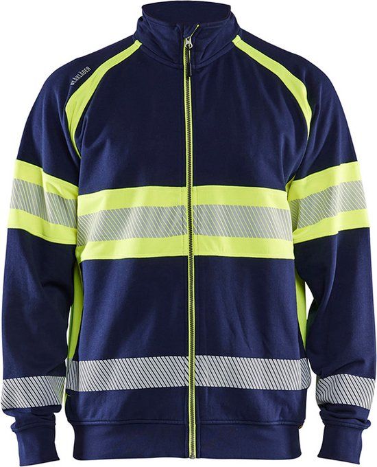 Blåkläder High-Vis sweater 3551-1158 - Marine/High Vis Geel - L
