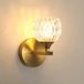 Comely Wandlamp voor Binnen Moderne, Gouden Wandlamp van Glas met 1*G9-Gloeilamp, Retro Nachtlampje Wandverlichting voor Slaapkamer, Woonkamer, Trap, Gang