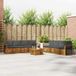 vidaXL - Banc en bois d'acacia - Ensemble de salon - 8 places - Naturel et anthracite