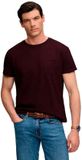 Superdry Classic Cotton Linen Pocket T-shirt Heren L Cherry Burgundy