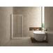 Wiesbaden Salone Cabine de douche avec 1 porte battante 1000x1000x2000x8mm - NANO - Verre transparent/Chrome