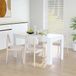 Maison Exclusive - Table à manger, blanc, 140x74,5x76 cm, panneau de particules