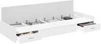 vidaXL Bedframe met lade, wit, 90 x 190 cm, bewerkt hout