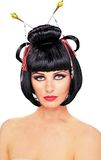 Rubies Costume Asian Lady Wig for Themed Parties and Halloween, Black, One Size