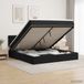 vidaXL Ottoman bed met matras Zwart 140 x 200 cm Fluweel