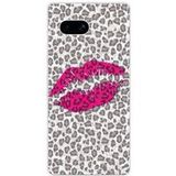 Google Pixel 7a baiser leopard bedrukt siliconen hoesje