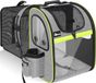Shenzhen Haorui Industrial Technology Co., Ltd. Sac de voyage extensible et pliable pour chats et chiens - charge maximale 8 kg - pour voyager en train, voiture, restaurant, avion - gris avec fenêtre transparente