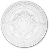 Profhome Decor Profhome Plafond Rozet 156039 Sierelement plafond centrum rococo barok stijl wit Ø 65,9 cm