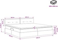 vidaXL Opbergbed met hoofdeinde Donkergroen 200 x 200 cm Fluweel