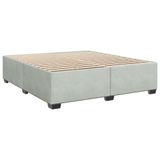 vidaXL Cadre de lit Velours Gris clair 200x200 cm