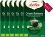 Yogi Tea Green Balance - Thé vert biologique avec verveine, menthe et cardamome pour l'équilibre intérieur et la vitalité - Plateau de 6 pièces