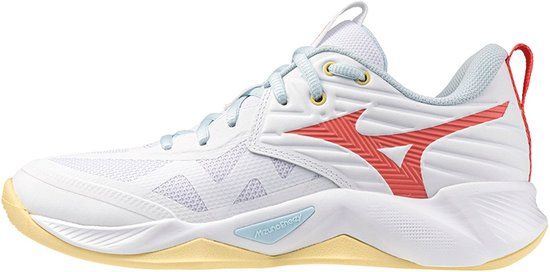 Mizuno Wave Momentum Pro Indoorschoenen Dames Wit/Rood Maat 42