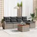 Maison Exclusive - Set de six coussins de banc de jardin, gris, en polyrotin