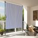 Maison Exclusive - Store extérieur, bleu et blanc, 150x270 cm, tissu et acier