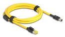 DeLOCK 81251 câble réseau Noir, Jaune 2 m Cat6 Rond