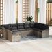 Maison Exclusive - Set de deux bancs de jardin avec coussins, gris, en plastique tressé