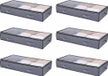 Boîtes de rangement sous le lit avec couvercles transparents, 996 x 500 x 180 mm, 90 litres, grands conteneurs de rangement pour vêtements sous le lit, boîtes de rangement plates pour chaussures et autres articles sous le lit, adaptées aux couvertures, aux chaussures et aux chambres, set