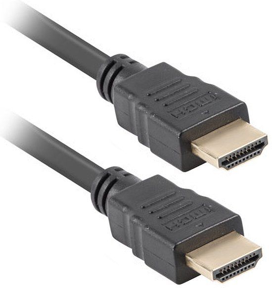 Lanberg HDMI kabel 1.4 male naar male 1.8m zwart CA-HDMI-11CC-0018-BK