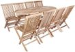 vidaXL - Tuinfmeubels - Set - 9 - st - Naturel - Massief - Teakhout