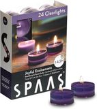 Spaas 24 Clearlights Geur, theelichten in transparante cup, ± 4,5 uur - Joyful excitement - aardbeien & bosvruchten