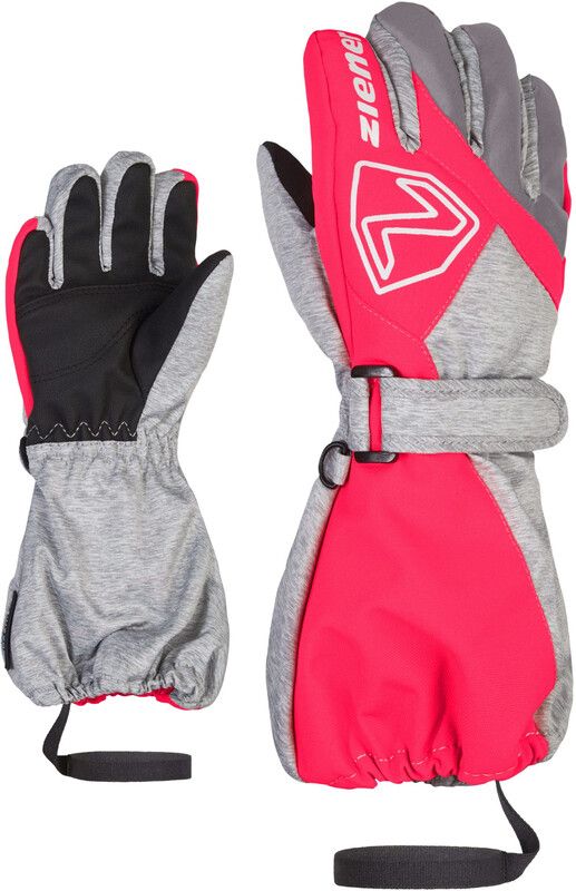Ziener Lauro AS Kinderen Handschoenen - Grijs/Roze - Maat 4 - 2022