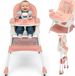 Twinky® Chaise enfant MAXI - Poussette 3-en-1 - Rose - Chaise évolutive, Chaise haute et Siège bébé