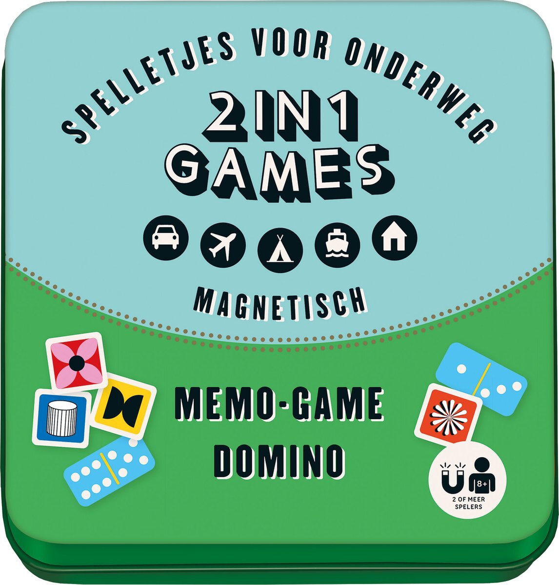 Image Books Magneet spelletjes voor onderweg 2 in 1 - Memo game en domino