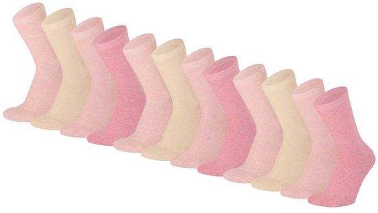 Morethansocks - Kindersokken - Unisex - Biologisch katoen - 4 paar - Maat 23 t/m 26 - Roze