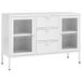 vidaXL Dressoir 105x35x70 cm Staal en Gehard Glas Wit