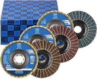 PFERD TOOLS 44698005 SET PVL 125 A Lamellenschijf Diameter 125 mm Boordiameter 22.23 mm Aluminium, Legering op kobaltbasis, Legering op nikkelbasis, Brons