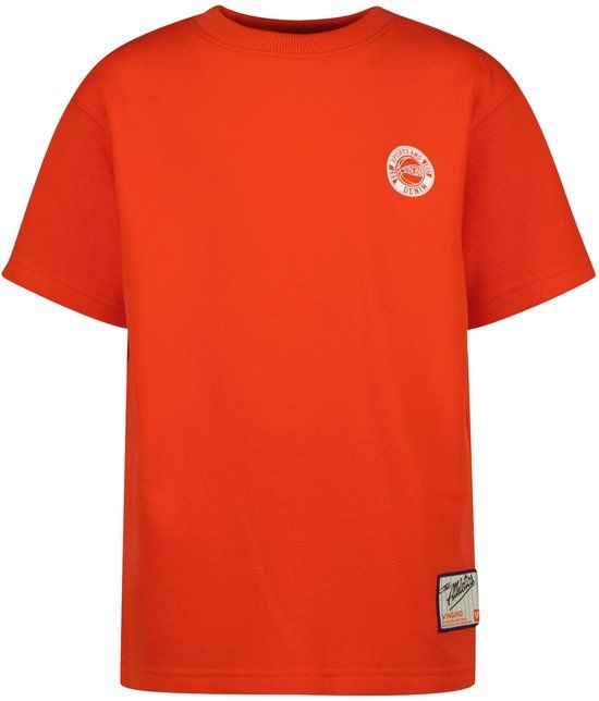 Vingino Jongens T-shirt Katoen/Polyester Korte mouw Cherry Tomato Maat 128