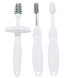 Oopsy Ensemble de brosses à dents 3 marches Gris