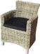 AVH-Collectie Liverno dining tuinstoel naturel rotan - olefin black