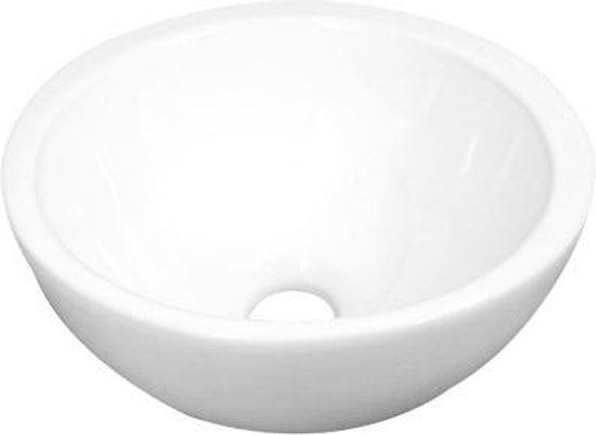 Best Design Fontein Round Opbouwkom 25cm - Wit - Keramiek - Modern