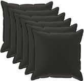vidaXL Kussensloop 6 st houten zwart 30 x 30 cm polyester