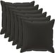 vidaXL Kussensloop 6 st houten zwart 30 x 30 cm polyester