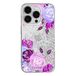 ERT GROUP mobiel telefoonhoesje voor Apple Iphone 14 PRO origineel en officieel erkend Babaco patroon Flowers 005 optimaal, met glitter overloopeffect