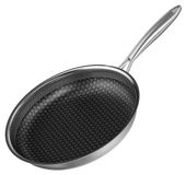 Merkloos Solidchoice - 26cm Roestvrijstalen Koekenpan met Antiaanbaklaag