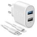 SBS TEKITTR2ULH2189A Chargeur pour équipement mobile, smartphone, tablette, blanc, AC, intérieur
